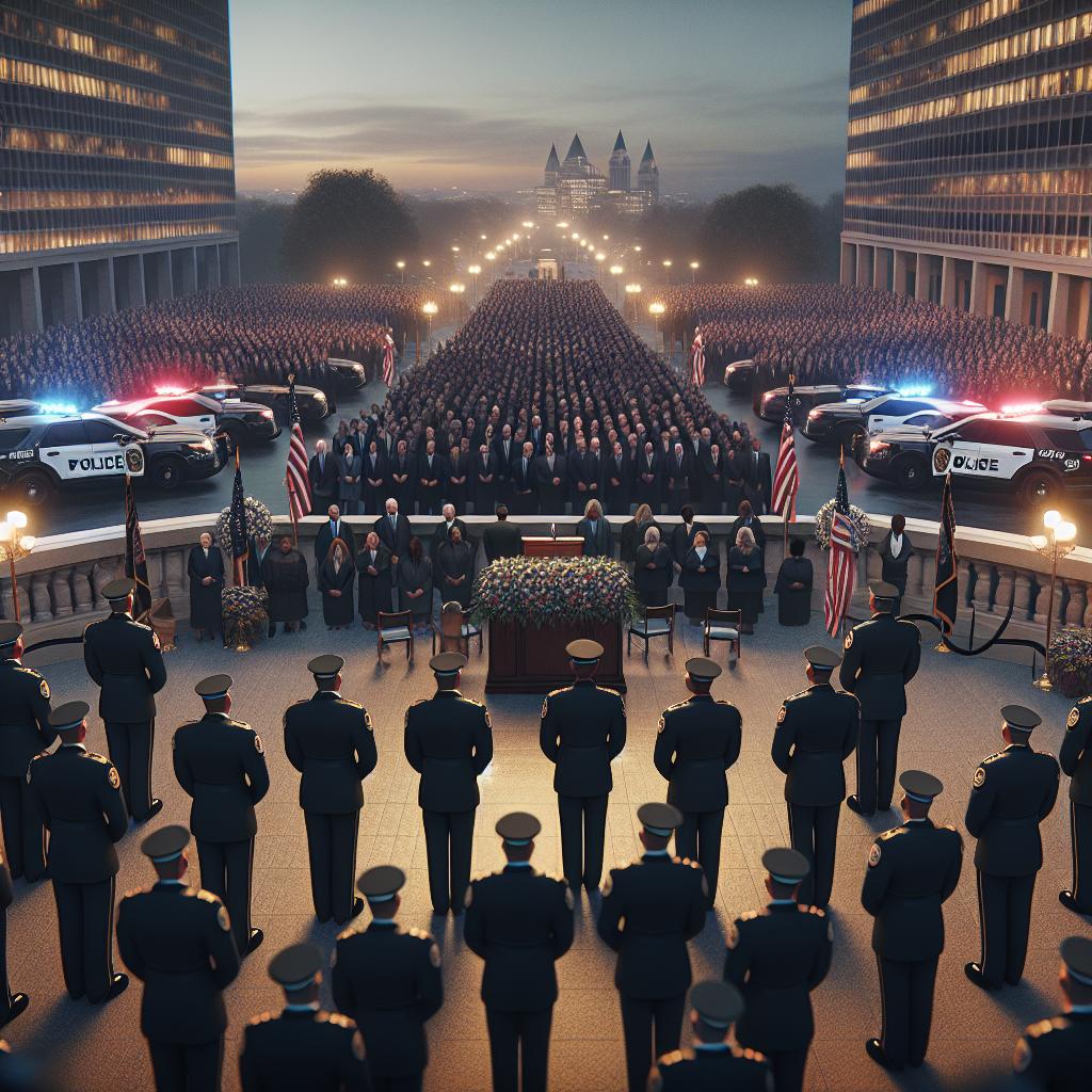 Police officer memorial service.