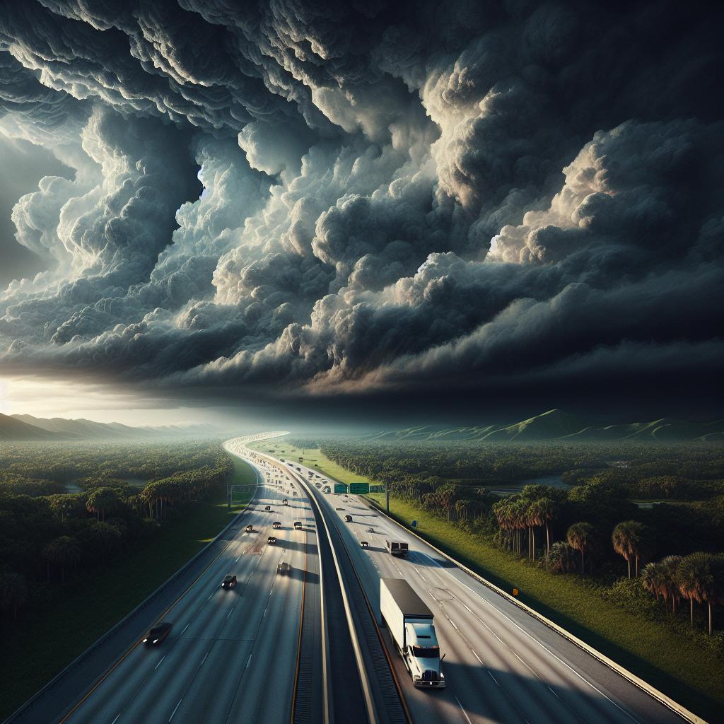 Florida storm uncertainty highway.