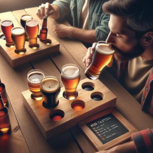 Craft beer tasting flight