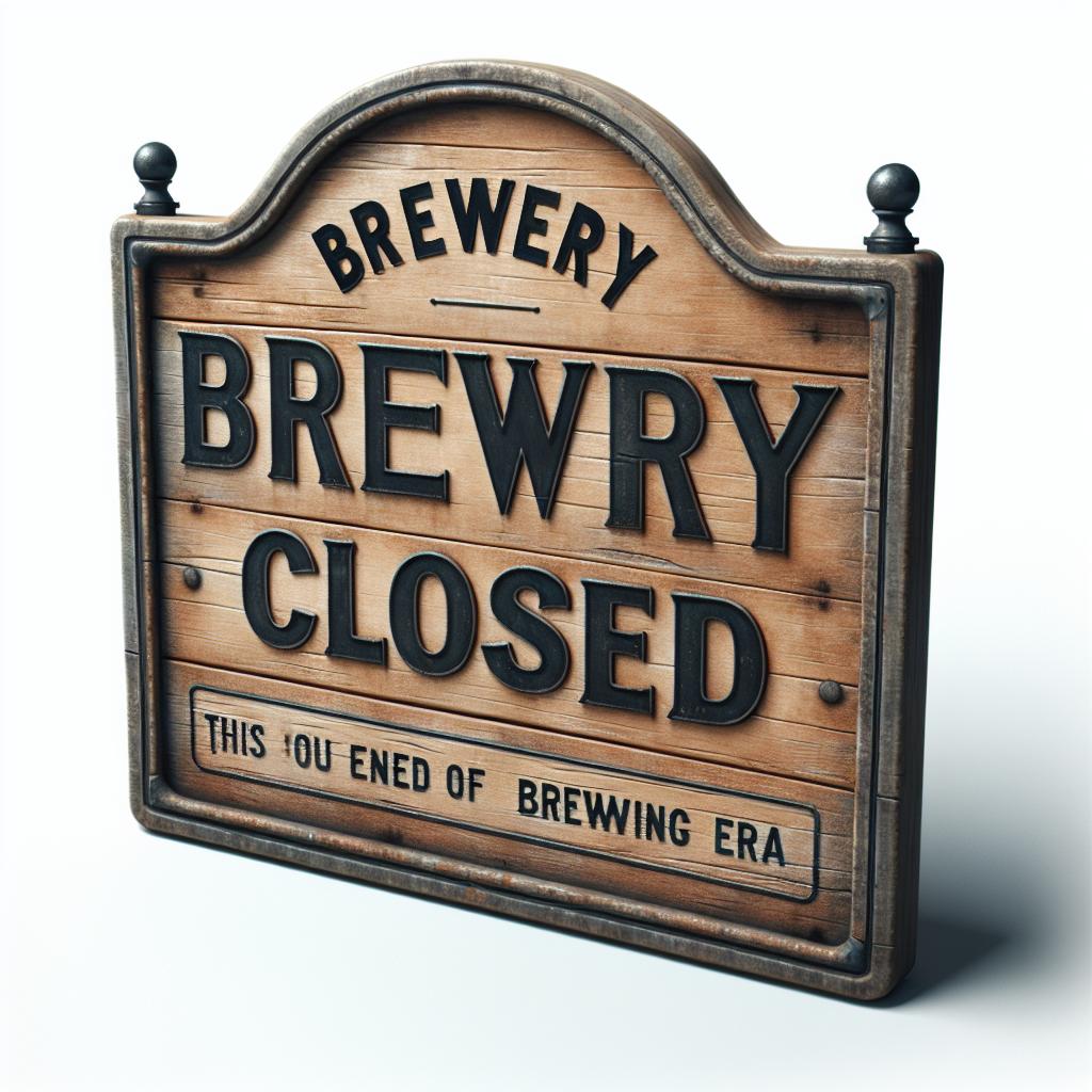 Brewery closure sign