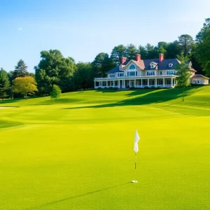 View of the award-winning golf course at Meadowbrook Country Club in Northville, MI.