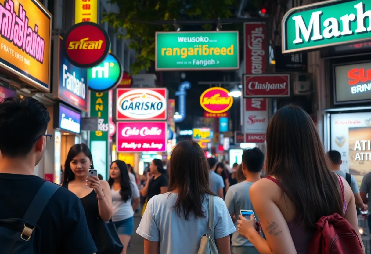 Street scene in Bangkok illustrating influencer marketing.