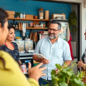 Local business owners brainstorming marketing strategies after TikTok ban