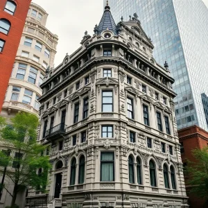 Exterior view of the newly renovated Michigan Central Station in Detroit