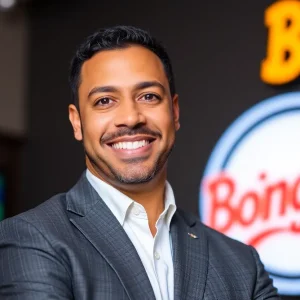 Grant Williams, the new vice president of digital marketing at Bojangles, smiling confidently.