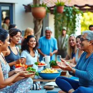 People participating in various health and wellness activities in California.