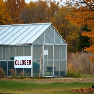 Closed greenhouse in Pinconning Township