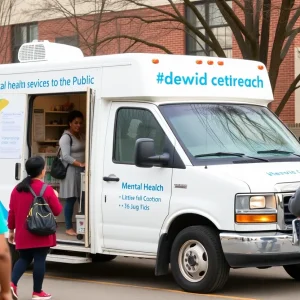 Mobile mental health van from Ritter Center in Marin County