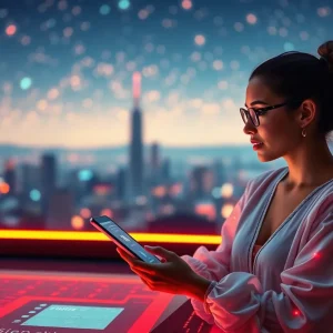 Artistic representation of Adobe and Estée Lauder’s collaboration for digital marketing transformation using AI.