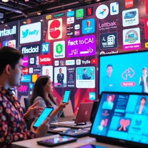 Visual representation of AI transforming social media marketing strategies