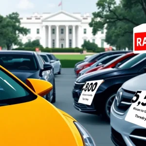 Image depicting the rise in auto prices due to tariffs