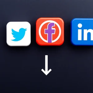 Graphical representation of declining social media platforms.