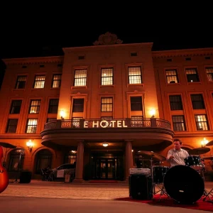 Jazz concert at Fort Garry Hotel featuring musicians performing.