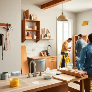 Display of a home improvement store with renovation products