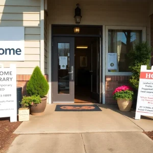 Community members receiving support from outreach organization during a crisis.