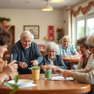 Seniors receiving assistance at the Oregon Area Senior Center.