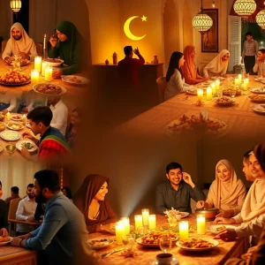 A collage showcasing Ramadan celebrations and influencer engagements.