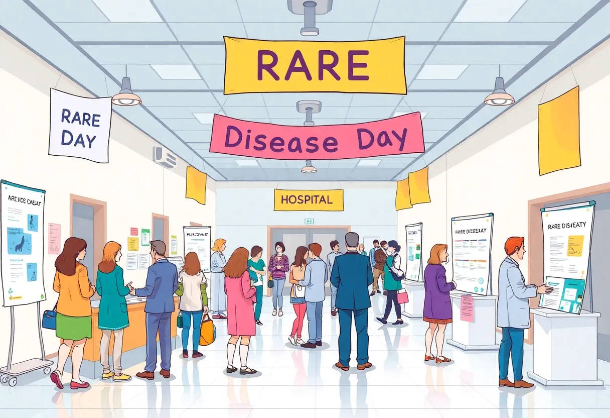 Celebration of Rare Disease Day with healthcare professionals and advocates at Hospital Kuala Lumpur.