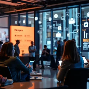 An abstract representation of changing customer engagement strategies in a digital landscape.