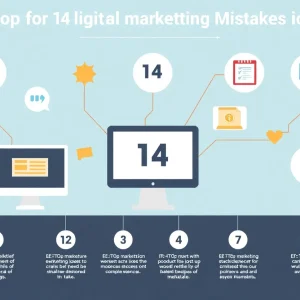 A visual representation of the top digital marketing mistakes companies should avoid.