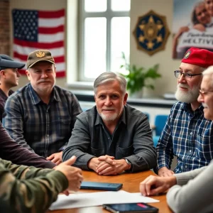 Veterans engaging in support services at David Lawrence Centers