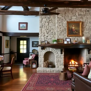 Interior of the newly renovated White Horse Inn with elegant decor
