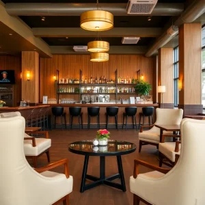 Interior view of Bitter Truth Cocktails and BBQ after renovation