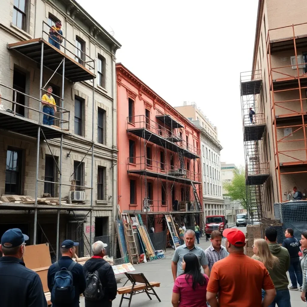 Construction site of a distressed property in Detroit