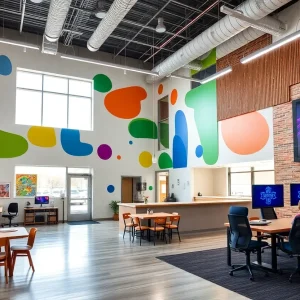 Interior of the renovated Hiram E. Jackson Club with children participating in various activities.
