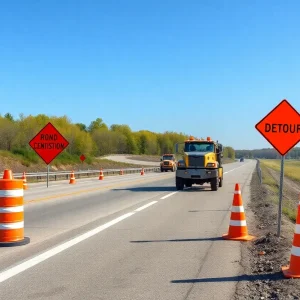Construction on I-75 in Oakland County