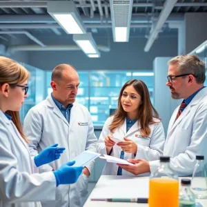 Research laboratory focusing on ovarian cancer treatment innovations