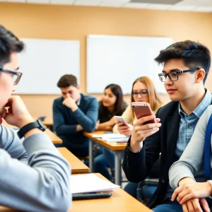 Students in a classroom engaged in learning without distractions from technology