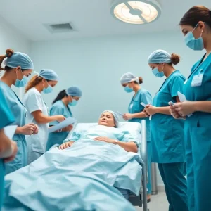 Nurses collaborating in a hospital setting representing new leadership.