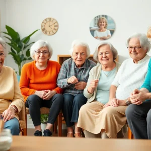 Elderly couple receiving care at home