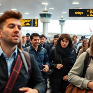 Passengers experiencing delays at Newark Liberty Airport