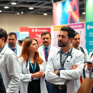 Researchers at EHA Congress discussing hematology advancements