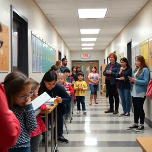 Students engaged in learning without cell phones