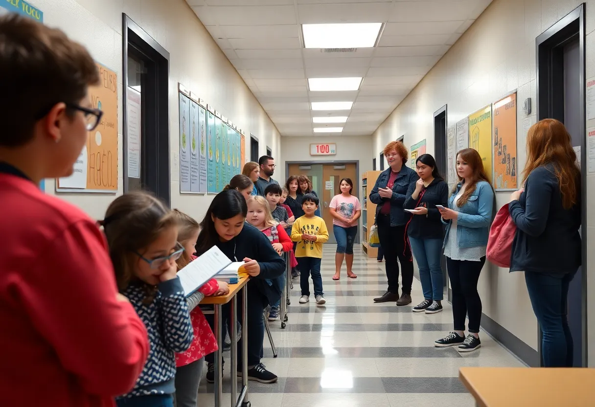 Students engaged in learning without cell phones