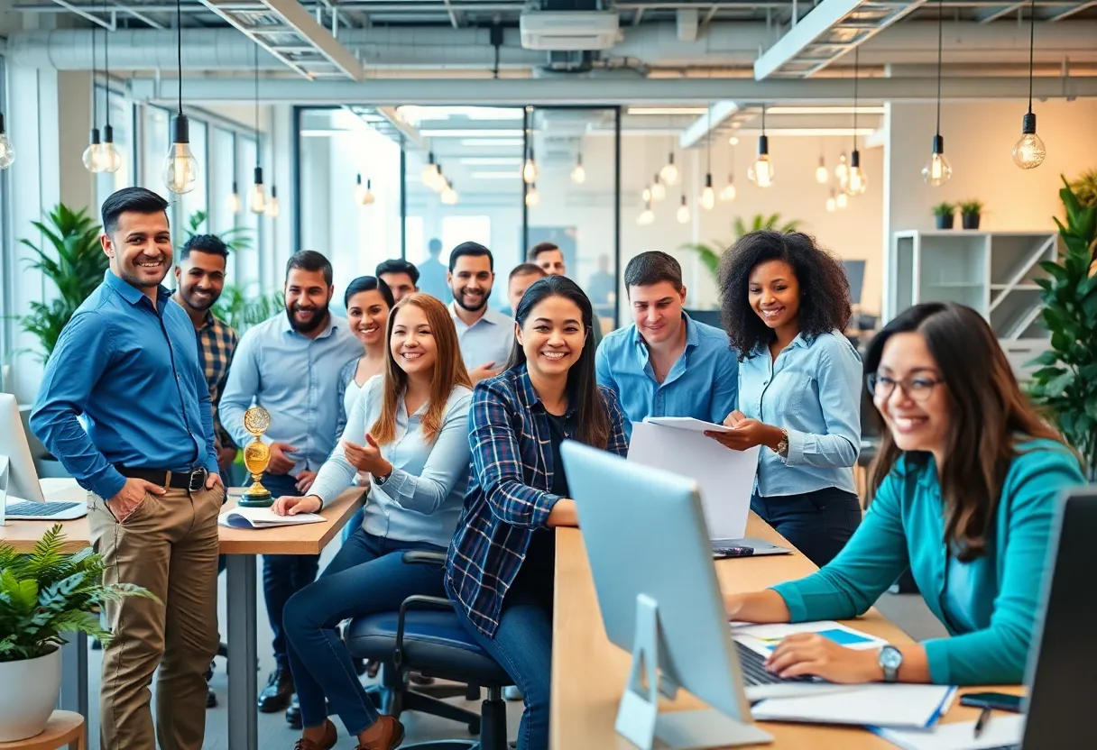 Collaboration and employee happiness in a workplace environment