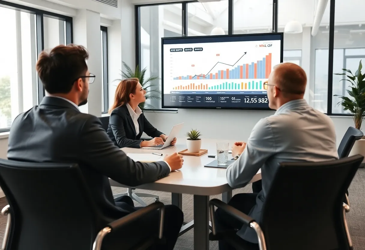 Employees at Cooper-Standard discussing financial growth