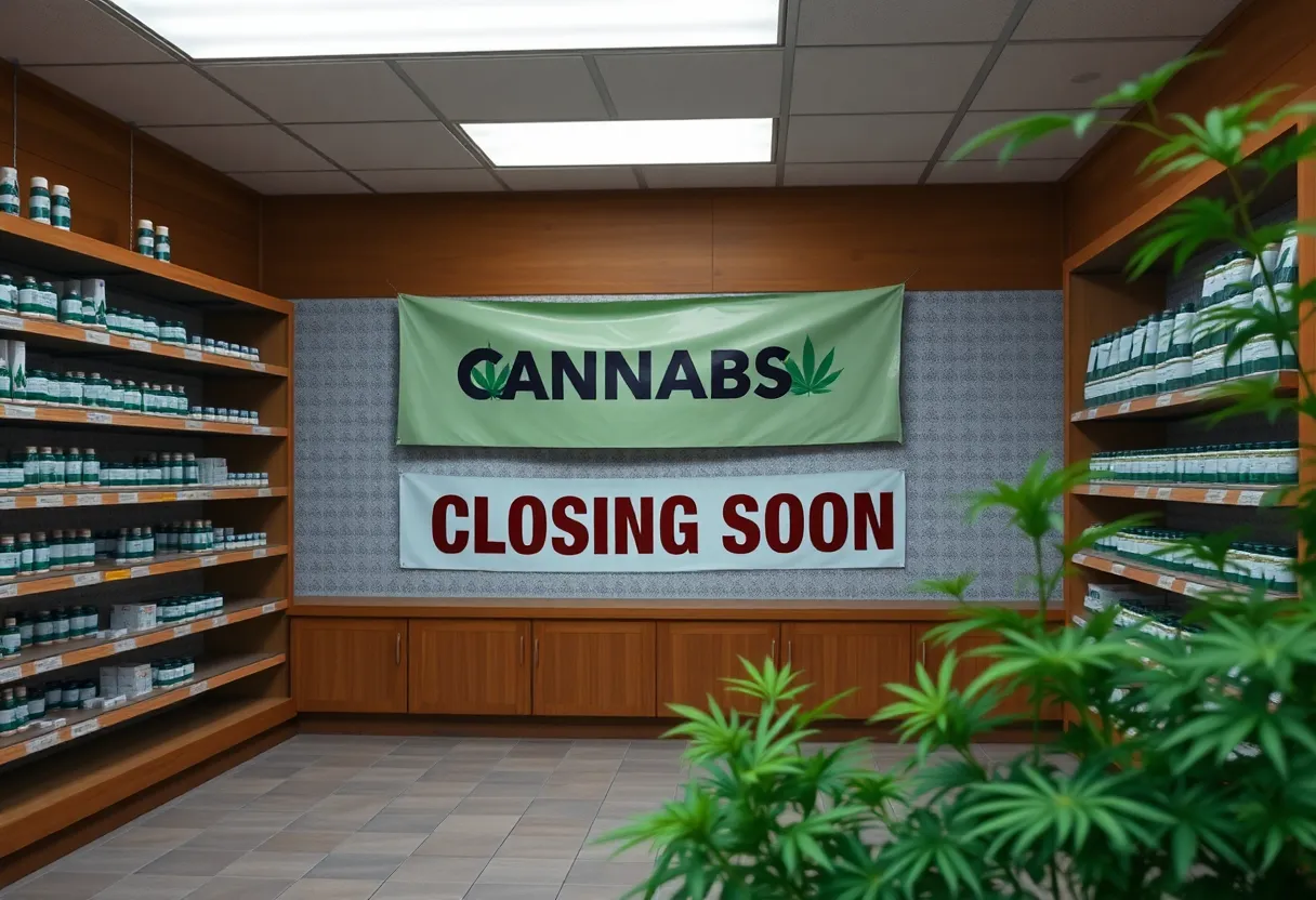 Image depicting a declining cannabis dispensary in Michigan, highlighting the challenges faced by the industry.