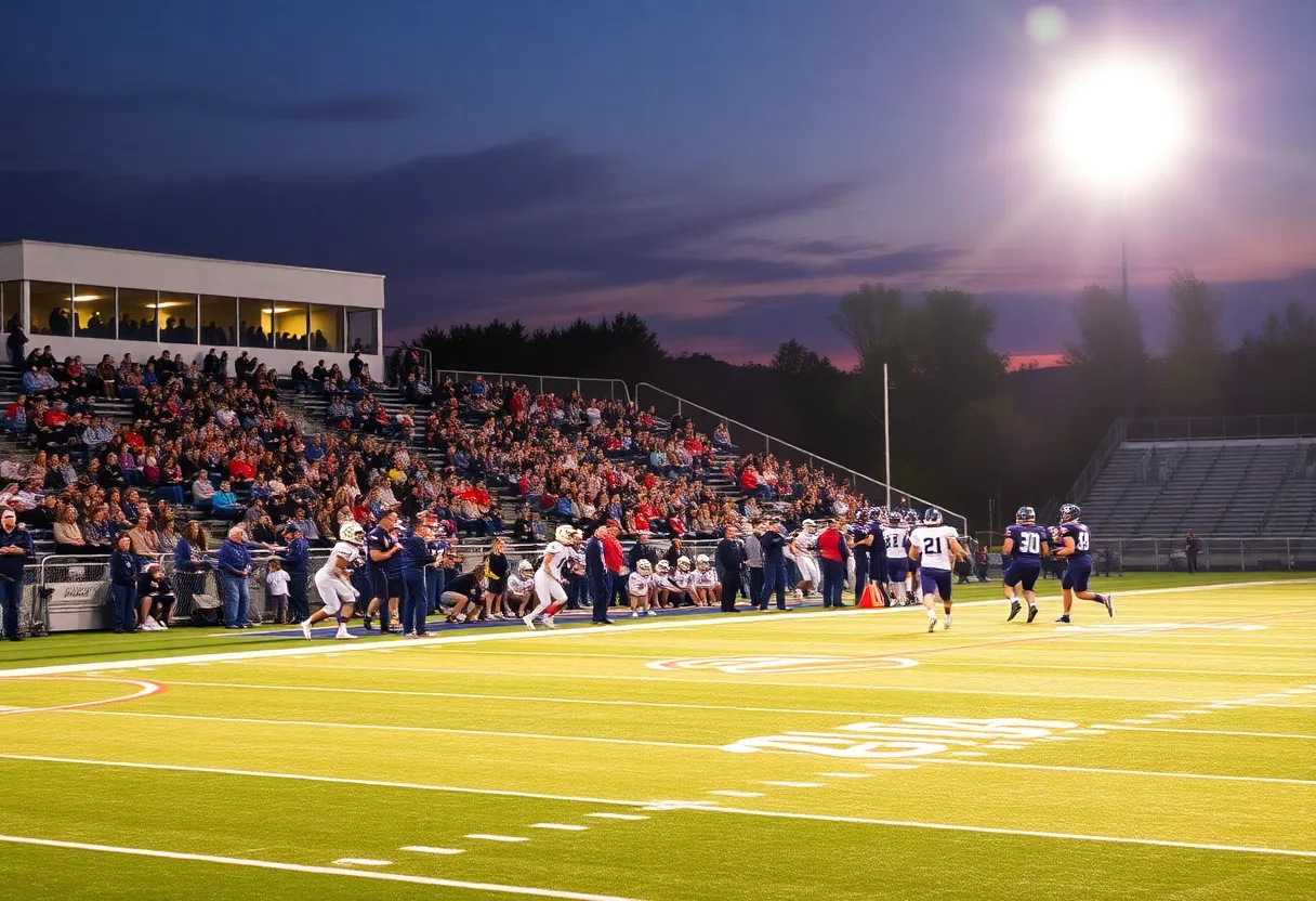 High school football game between Northville and Lake Orion