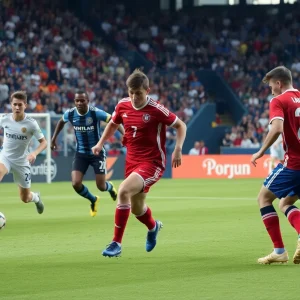 Northville Mustangs competitive soccer match against Pioneer Pioneers