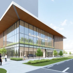 Rendering of the renovated Ann Arbor Election Center