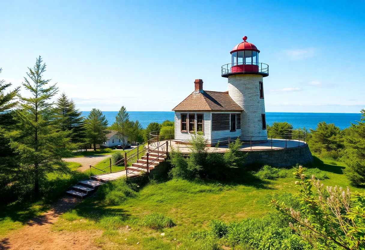 Volunteers restoring the Beaver Head Lighthouse