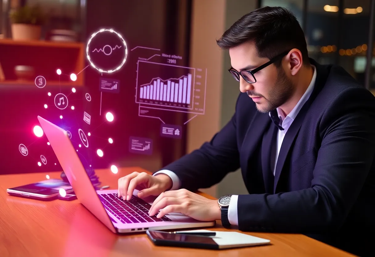 Financial advisor using digital marketing tools