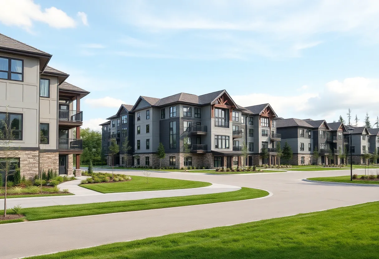 Luxury condominiums at Coldwater Ridge in Northville, Michigan