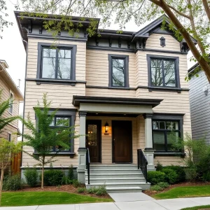 Families in a newly renovated neighborhood in Detroit