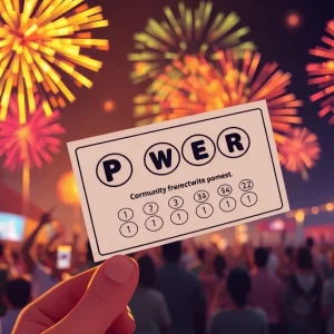 Community celebration for a Powerball winner in Detroit.