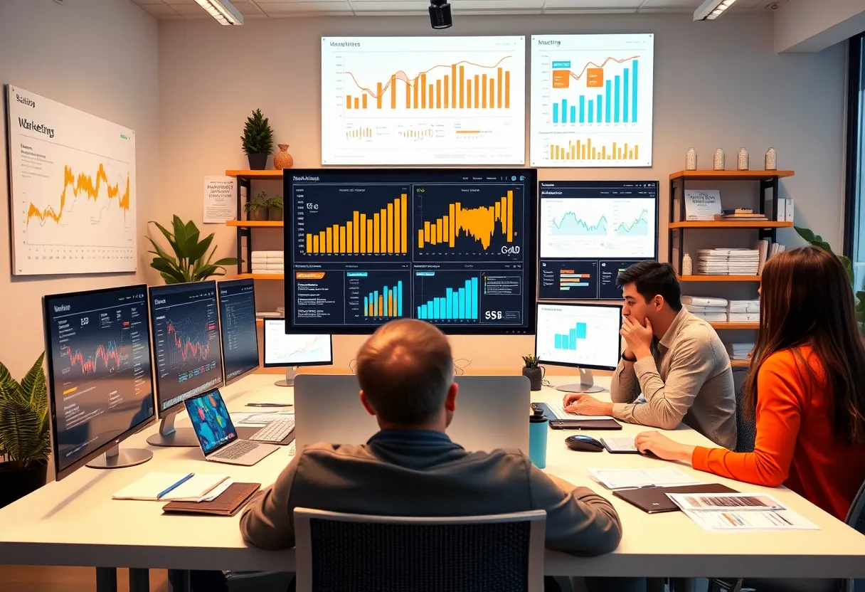 A depiction of modern digital marketing strategies and technologies